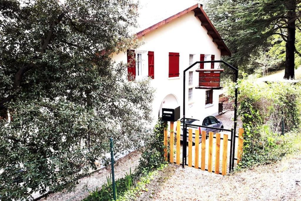 Chalet 14 pers avec vue panoramique et piscine chauffée Genolhac Exterior foto